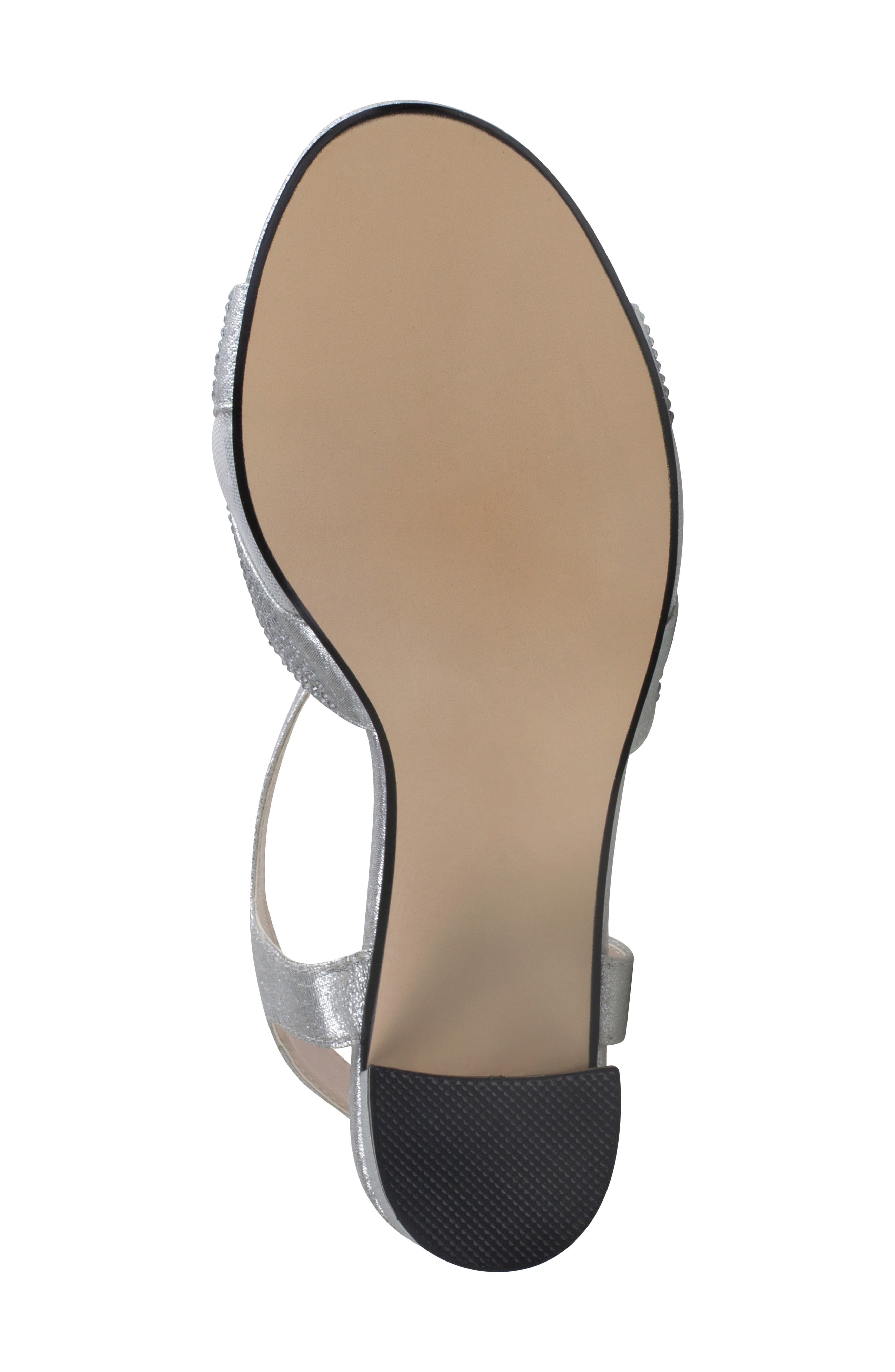 Touch Ups Cam Ankle Strap Sandal, Alternate, color, Silver