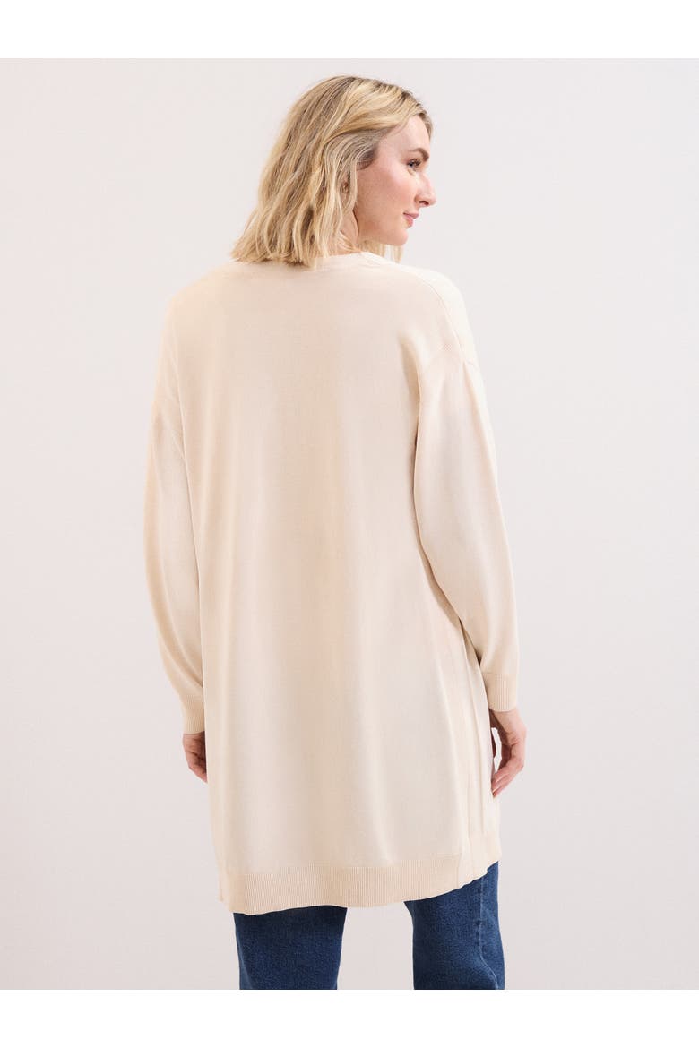 Sabrina Longline Open Front Cardigan, Alternate, color, Ivory