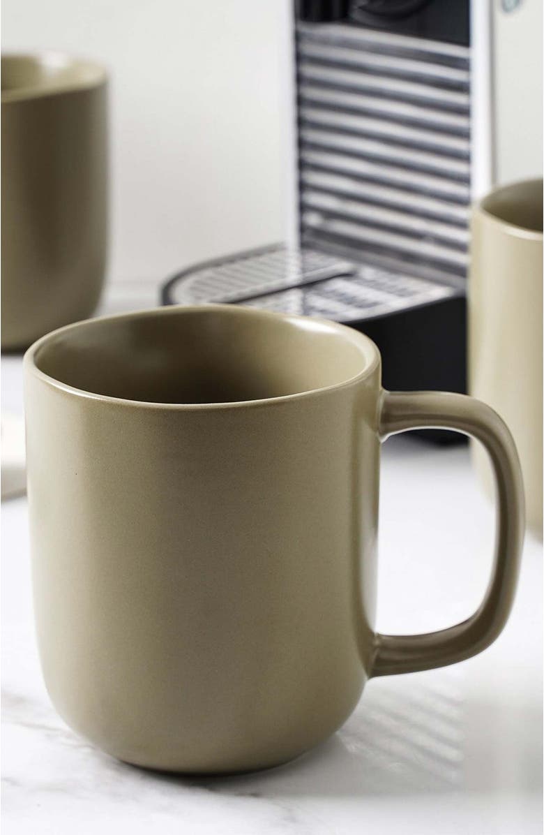 Stone Lain Tom Stoneware 4-Piece Mug Set, Alternate, color, Olive