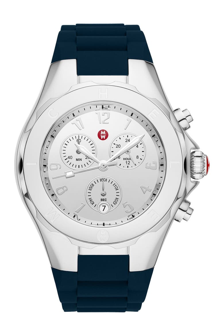 Jellybean Chronograph Stainless Steel Watch, 38mm, Main, color, SILVER