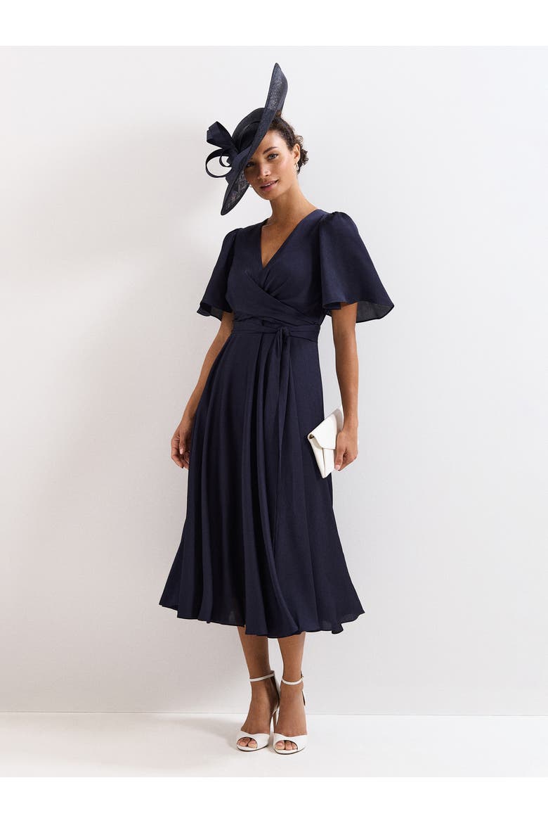 Abbie Wrap Dress, Alternate, color, Navy