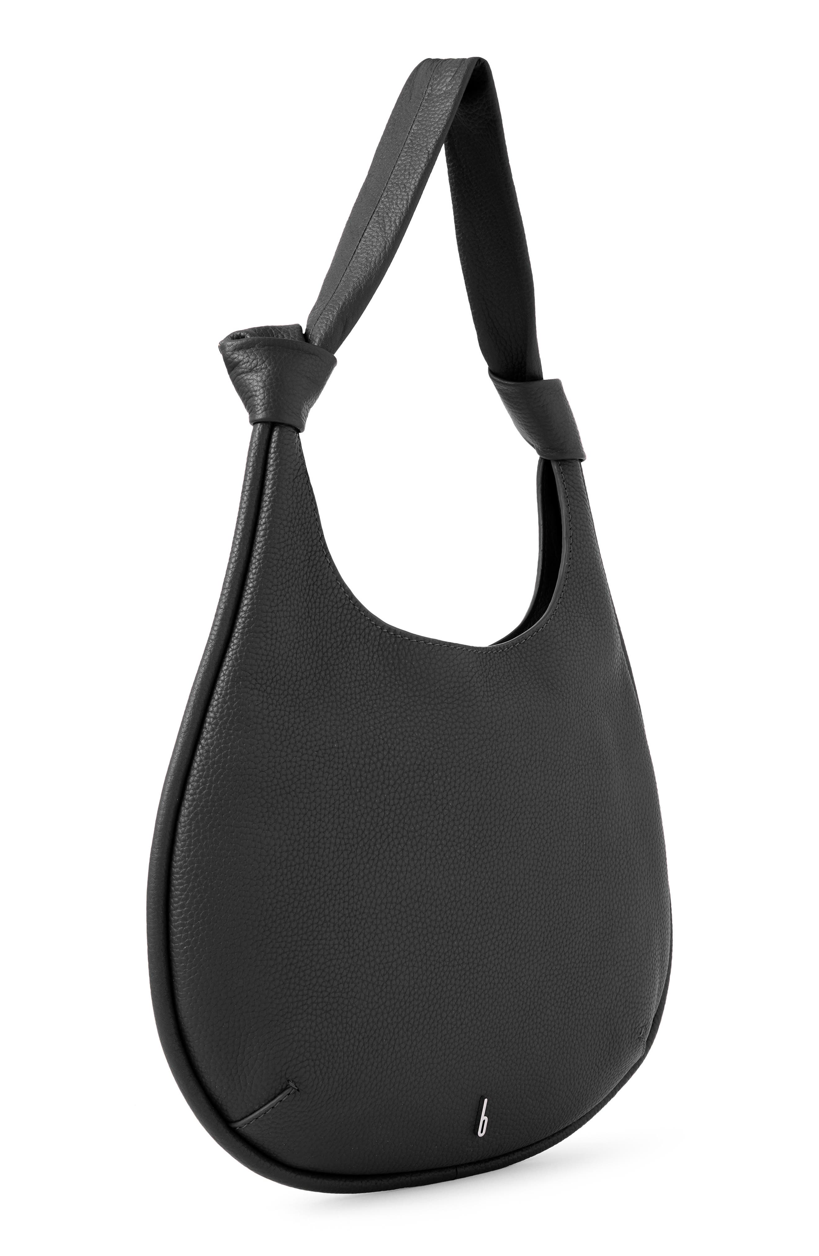 Ina Potli Medium N°2 Pebble Leather Hobo, Alternate, color, BLACK