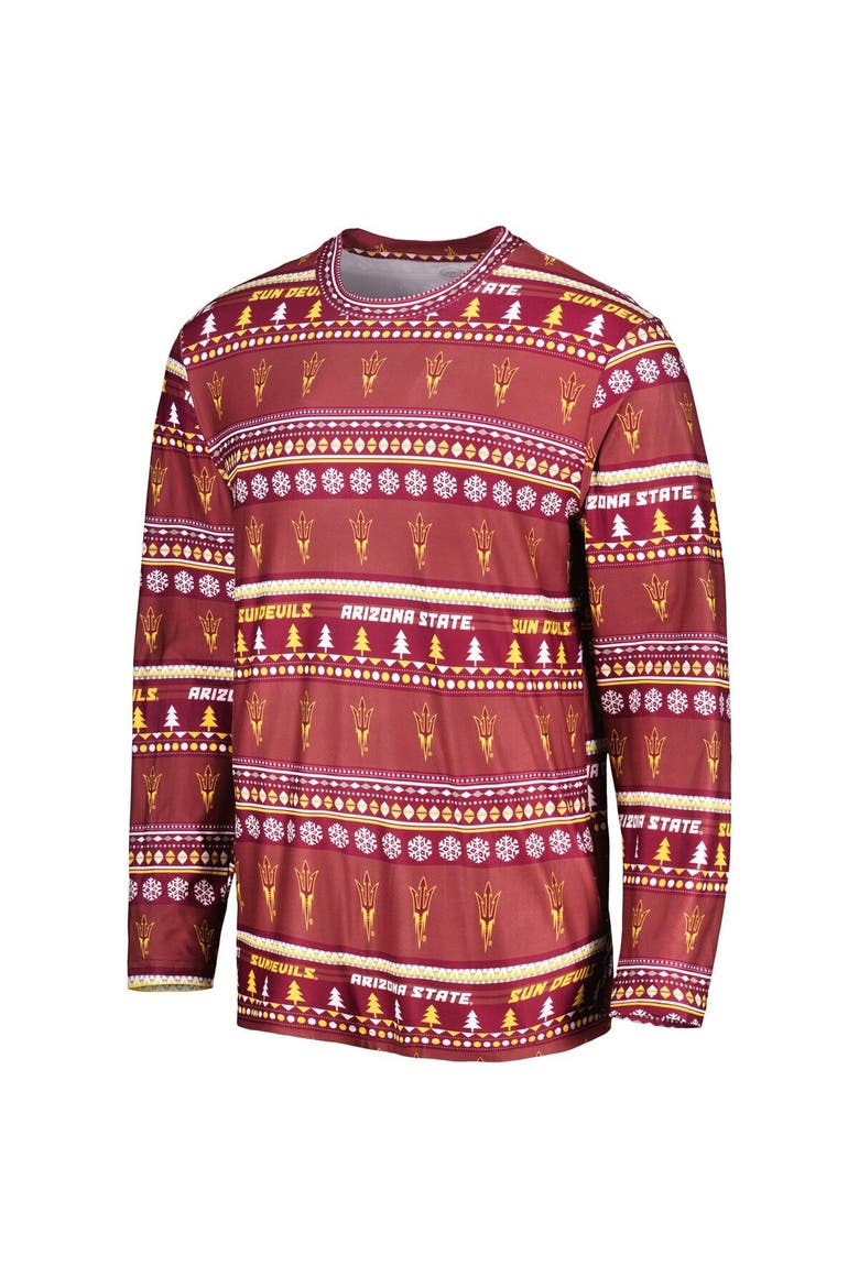 Men's Concepts Sport Maroon Arizona State Sun Devils Swivel Long Sleeve T-Shirt & Pants Sleep Set, Alternate, color, Maroon