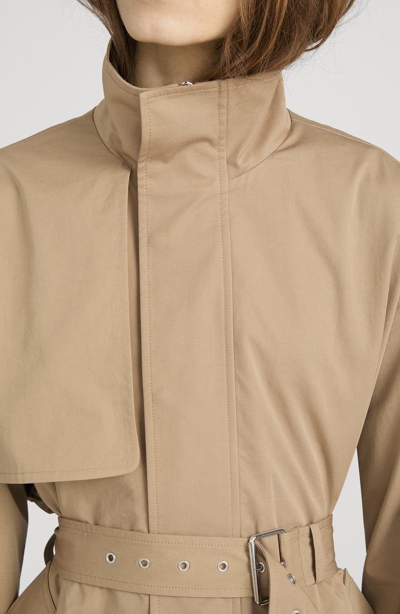 FRAME The Short Field Trench Coat, Alternate, color, Khaki