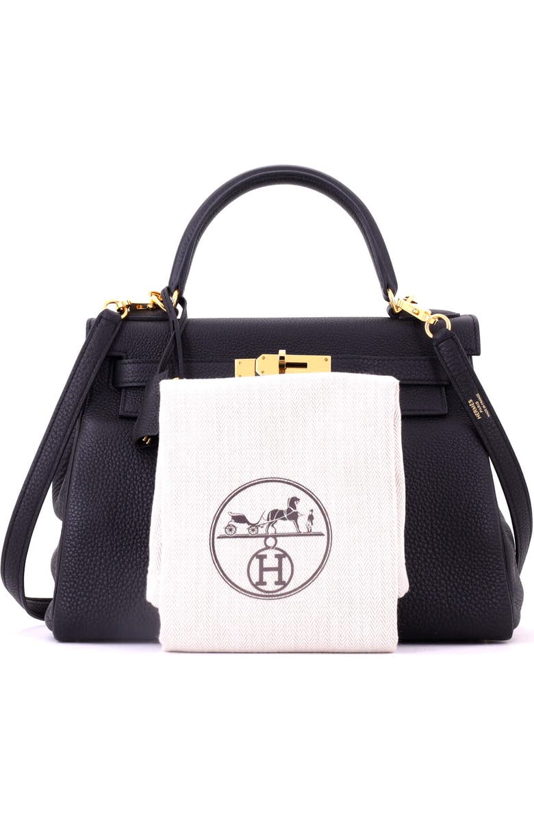 Pre-Owned Hermes Kelly Handbag Black Togo with Gold Hardware 28, Alternate, color, Noir