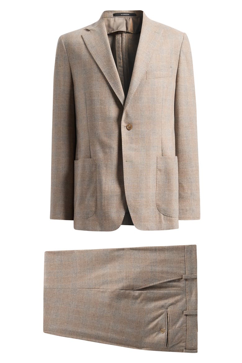 Icon Relaxed Fit Stretch Wool & Cashmere Suit, Main, color, GREY/ CAMEL