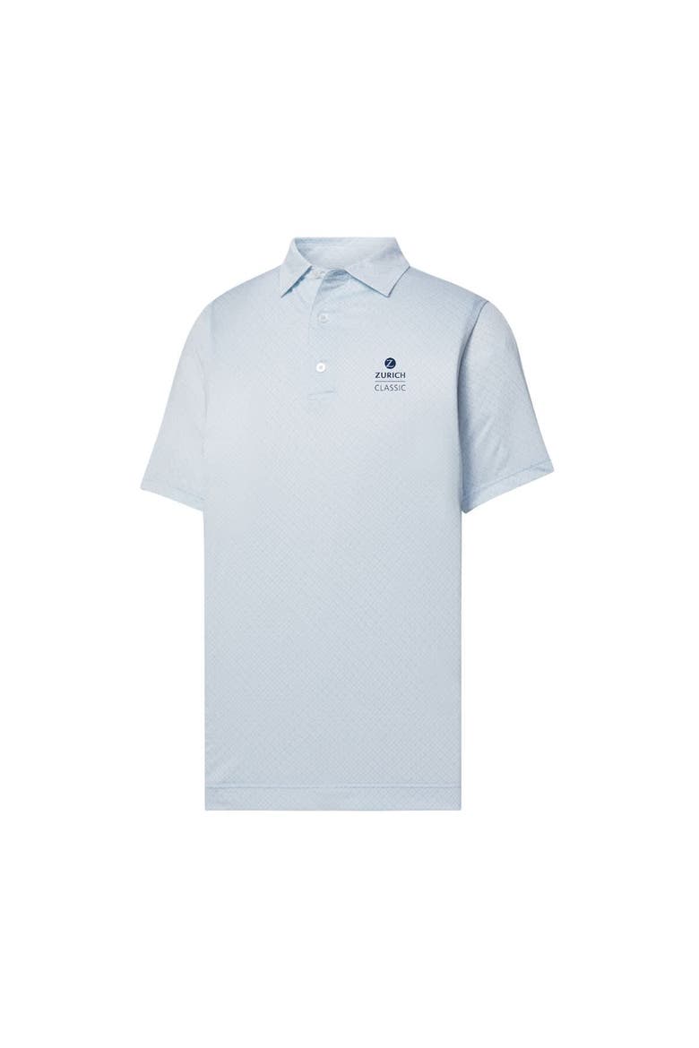 Men's FootJoy  Light Blue The Zurich Classic ProDry Loop Print Lisle Polo, Main, color, Light Blue