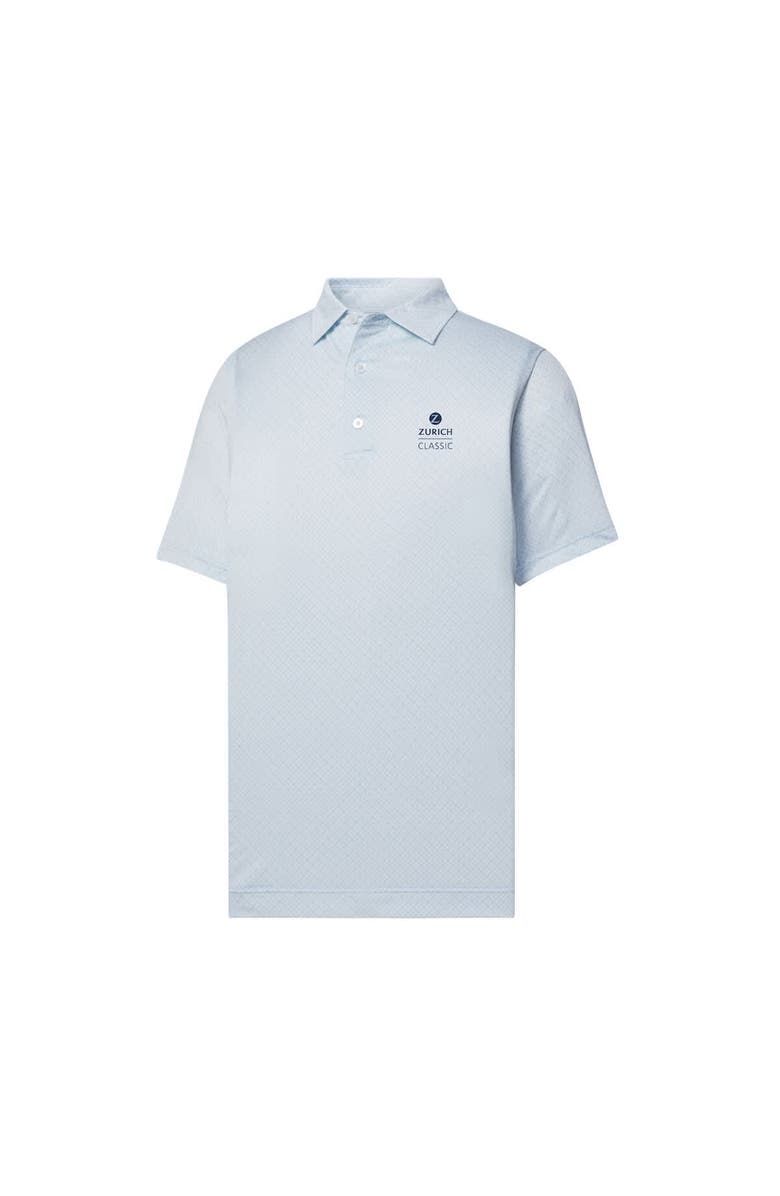 FOOTJOY Men's FootJoy  Light Blue The Zurich Classic ProDry Loop Print Lisle Polo, Main, color, Light Blue