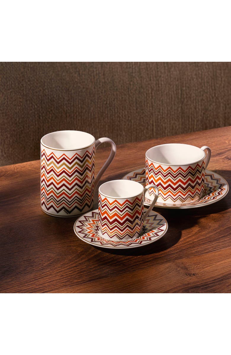Missoni Coffee Cup & Saucer Set Of 2 In Luxury Box, Alternate, color, Brown