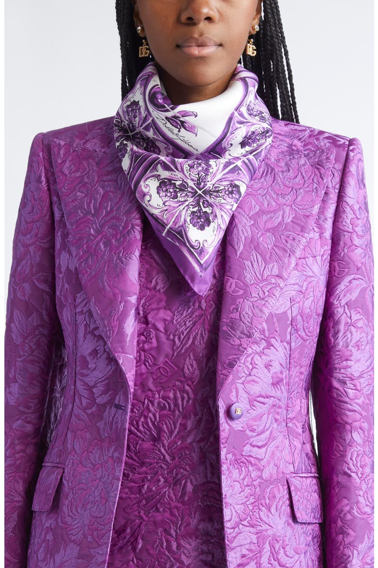 Mediterraneo Square Silk Scarf, Alternate, color, HP3OA AZULEJOS FDO VIOLA