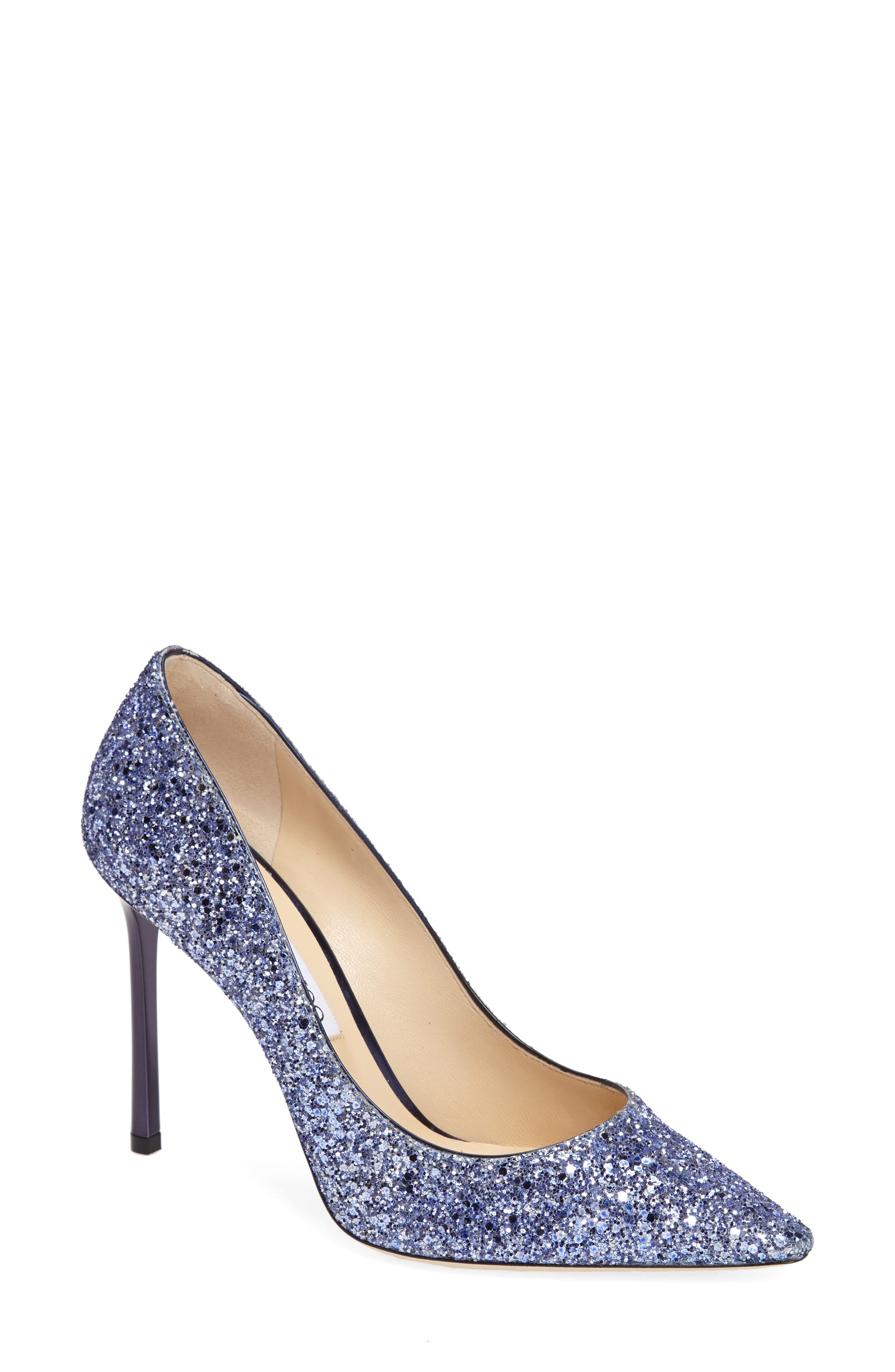 Romy Glitter Pump, Main, color, COBALT GLITTER
