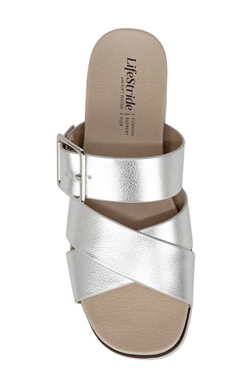 Shop Lifestride Getaway Platform Slide Sandal In Silver