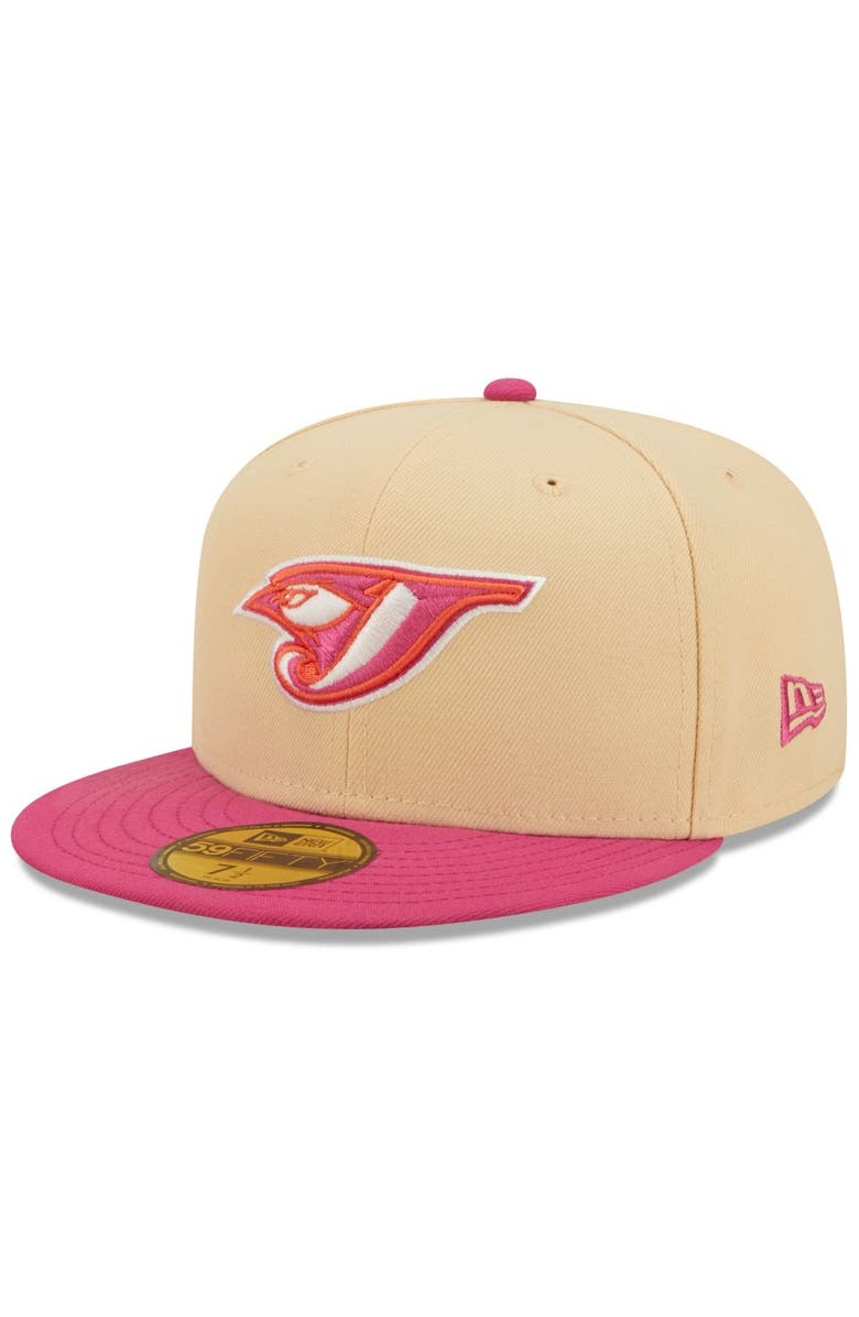 New Era Men's New Era Orange/Pink Toronto Blue Jays 30th Season Mango Passion 59FIFTY Fitted Hat, Alternate, color,