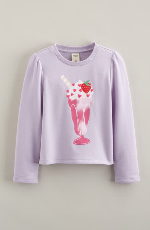 Kids' Milk Shake Long Sleeve Graphic T-Shirt (Toddler, Little Kid & Big Kid)