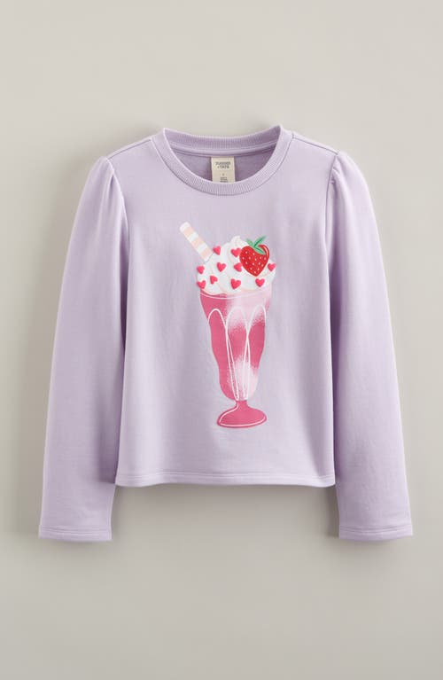 Tucker + Tate Kids' Milk Shake Long Sleeve Graphic T-shirt In Purple