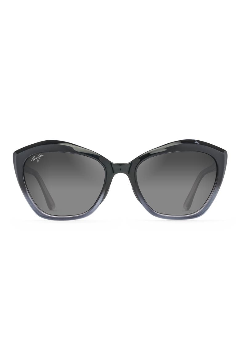 Lotus 56mm PolarizedPlus2® Cat Eye Sunglasses, Main, color, BLACK FADE/ NEUTRAL GREY
