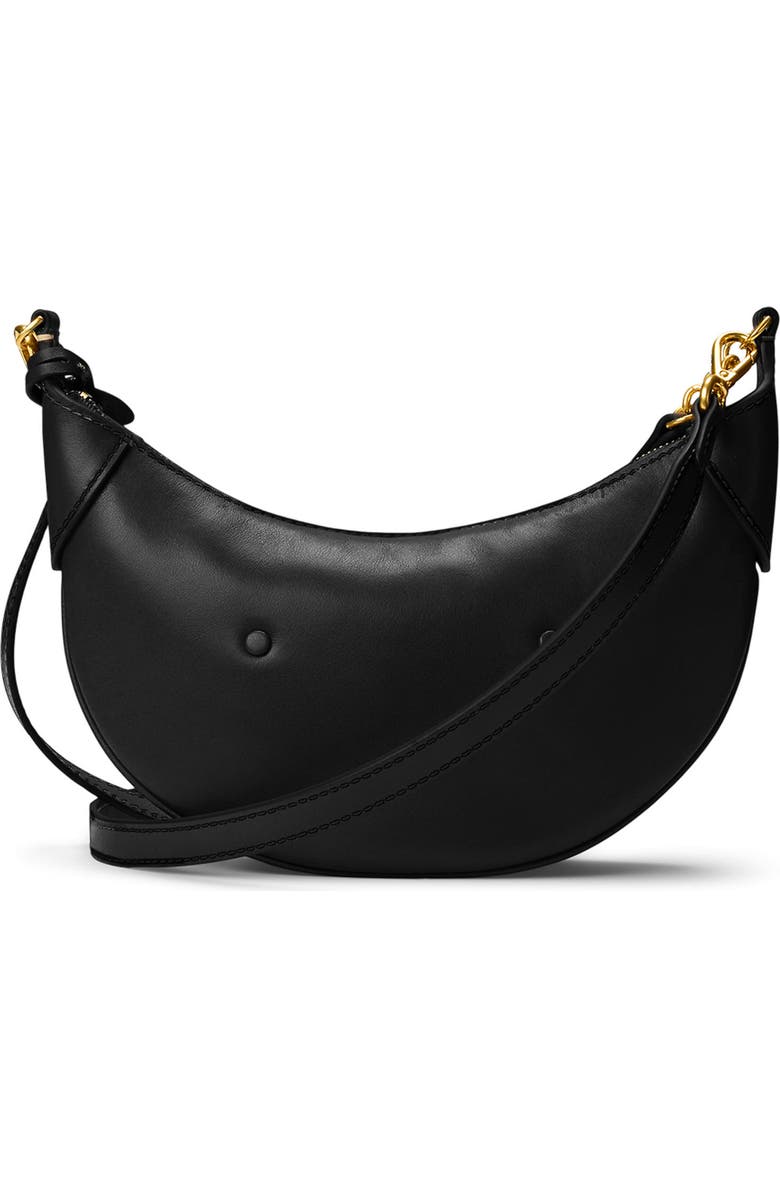 Polo Ralph Lauren Mini Polo ID Chain Leather Crossbody Bag, Alternate, color, Black