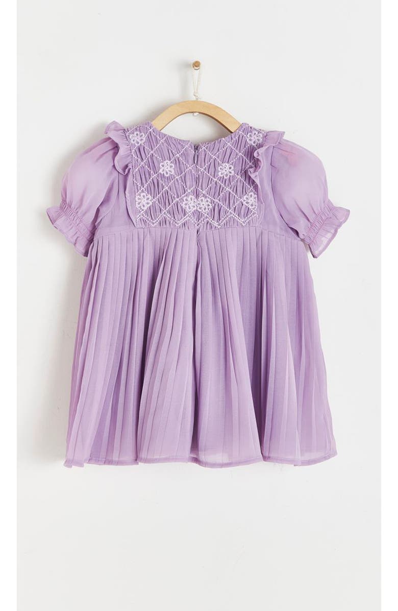 Babycottons Elegant Poppy Pleated Dress For Infant, Alternate, color, 