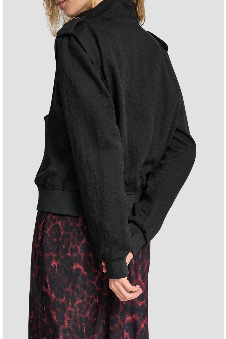 Twill Bomber Jacket, Alternate, color, BLACK
