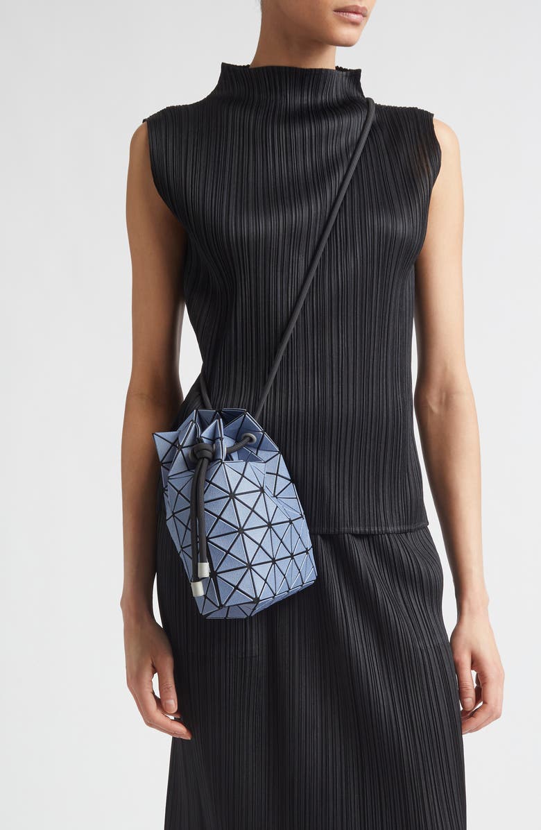 Bao Bao Issey Miyake Wring Denim Drawstring Bucket Bag, Alternate, color, Blue