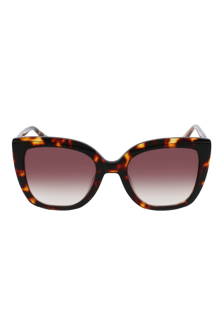 Le Pliage 53mm Gradient Rectangular Sunglasses, Main, color, DARK HAVANA