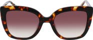 Longchamp Le Pliage 53mm Gradient Rectangular Sunglasses