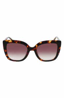Longchamp Le Pliage 53mm Gradient Rectangular Sunglasses