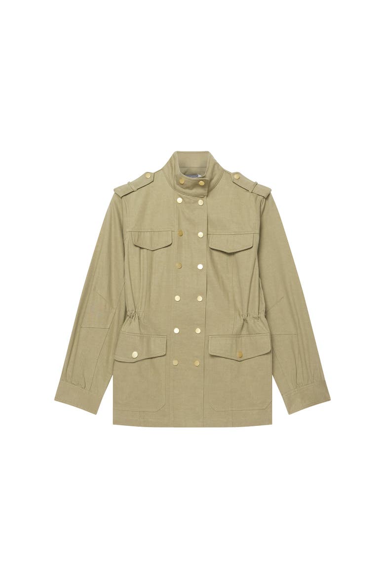 Washed Four Pocket Shacket, Alternate, color, Khaki