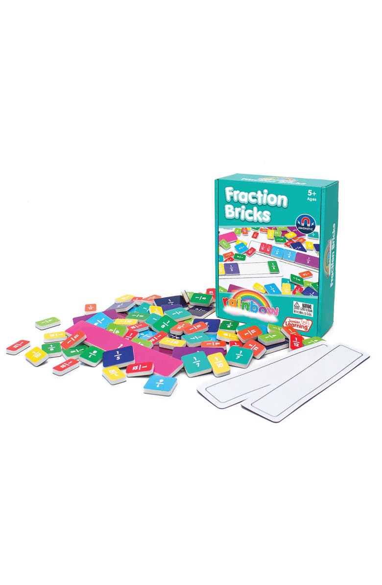 Junior Learning Fraction Bricks Magnetic Activity Learning Set, Main, color, Multicolored