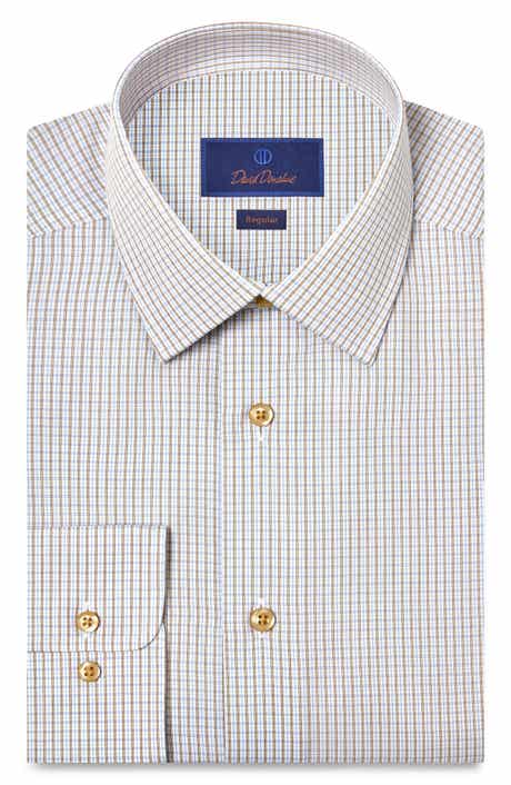 Regular Fit Check Cotton Poplin Dress Shirt