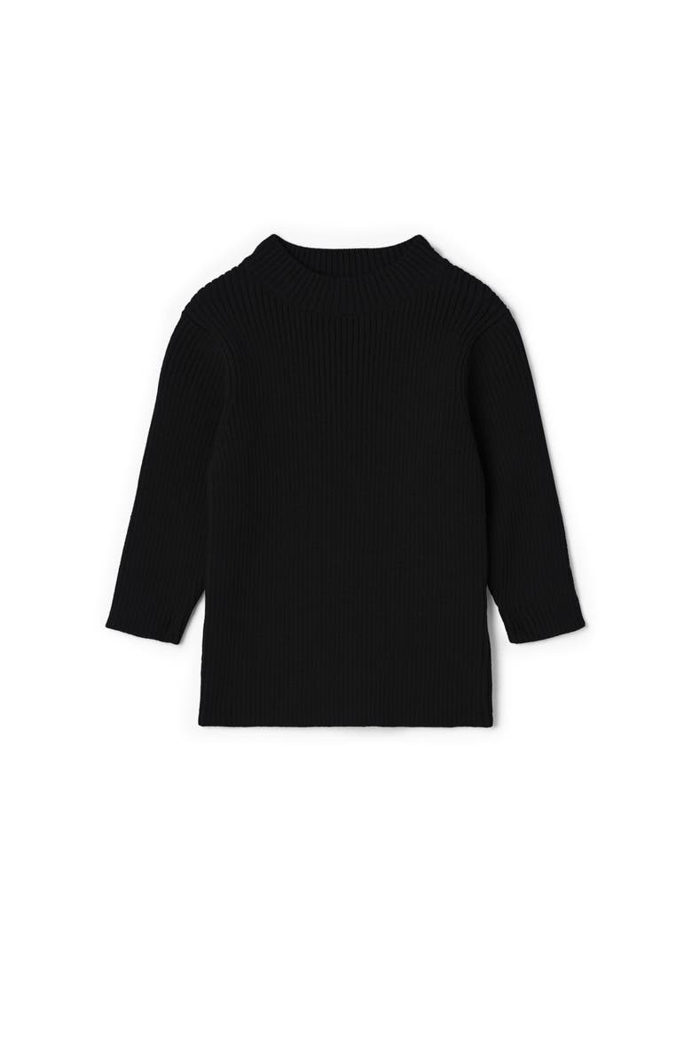 Boys Ribbed Mock Neck Knit Top, Alternate, color, Taupe