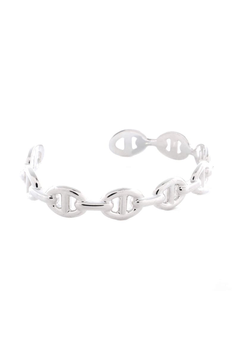 Chaine d'Ancre Enchainee Cuff Bracelet Sterling Silver Medium, Alternate, color, Silver