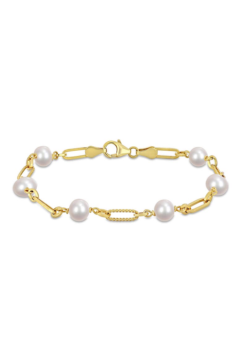 Pearl Station Bracelet, Main, color, WHITE