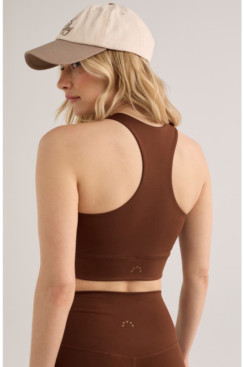 Bea Freesoft Racerback Bralette, Alternate, color, DARK WALNUT