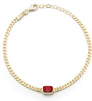 CHLOE AND MADISON Cubic Zirconia Curb Bracelet
