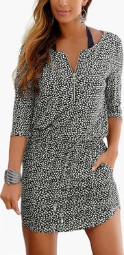 LASCANA Women's Zip Detail Dress
