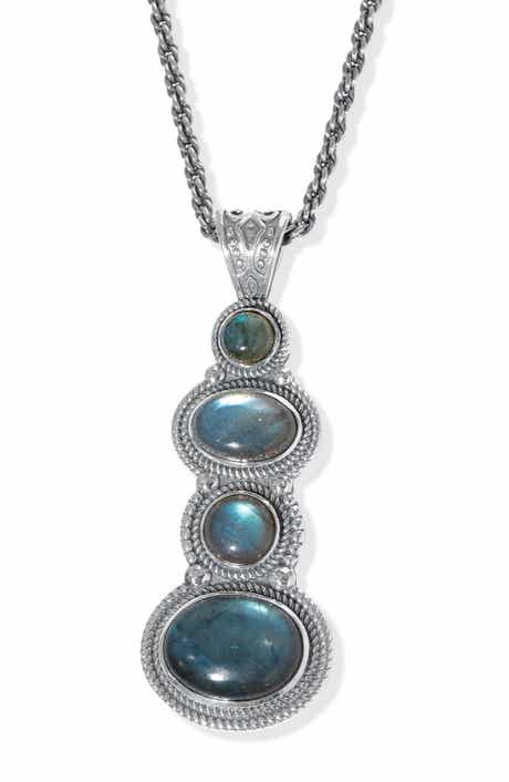 Labradorite Tiered Pendant Necklace