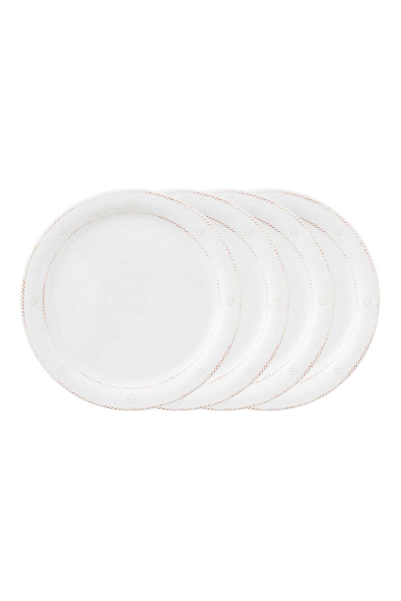 Berry & Thread Set of 4 Melamine Dinner Plates, Main, color, WHITEWASH