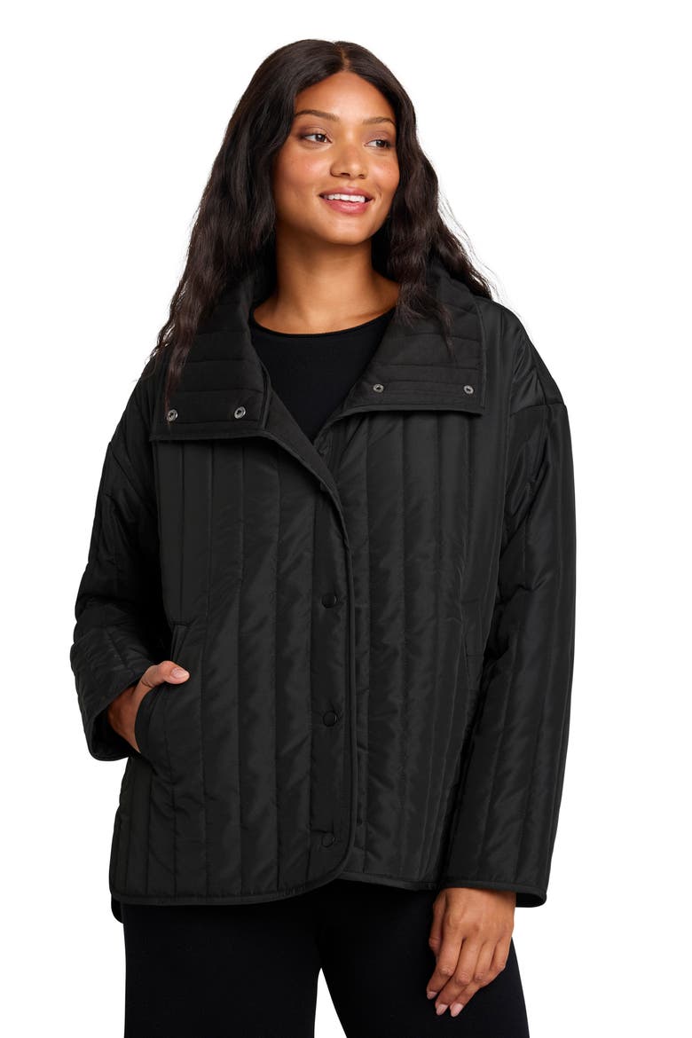 x @cellajaneblog Quilted Jacket, Alternate, color, BLACK