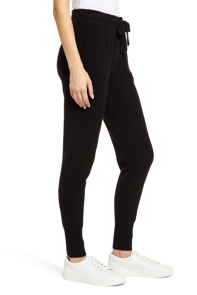 PROJECT NAADAM Cashmere Joggers, Alternate, color, BLACK