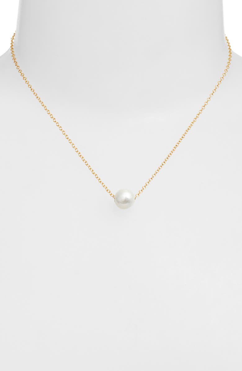 Kiara by Ki-Ele Freshwater Pearl Pendant Necklace, Alternate, color, Gold