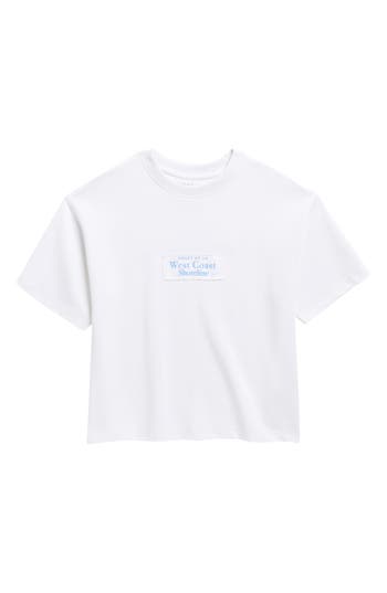 Denim And Flower Kids' Coastal La Embroidered Graphic T-shirt In White