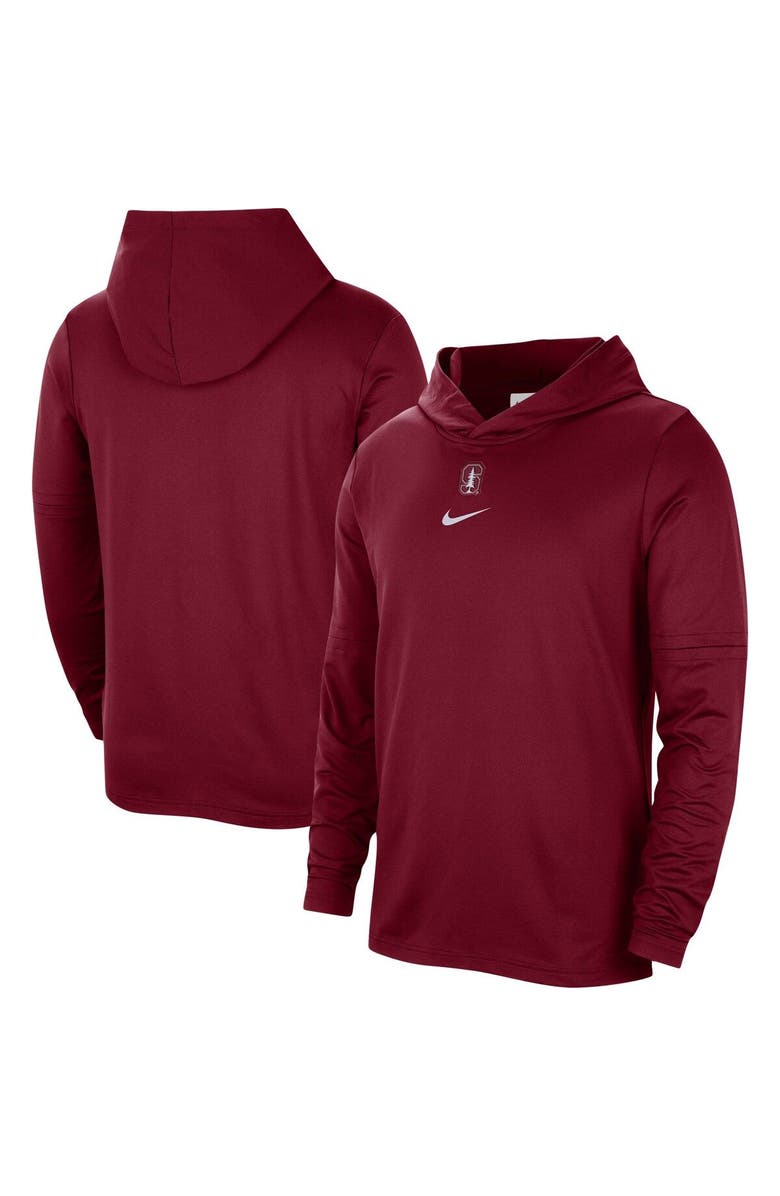 Nike Men's Nike Cardinal Stanford Cardinal Player Hoodie Long Sleeve Performance Top, Main, color, 