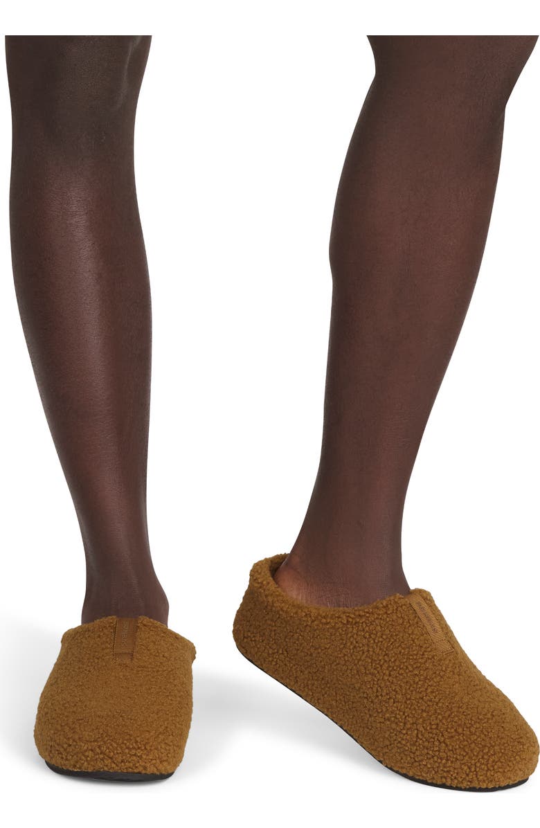 Bombas Sunday Faux Fur Slipper, Alternate, color, Canteen