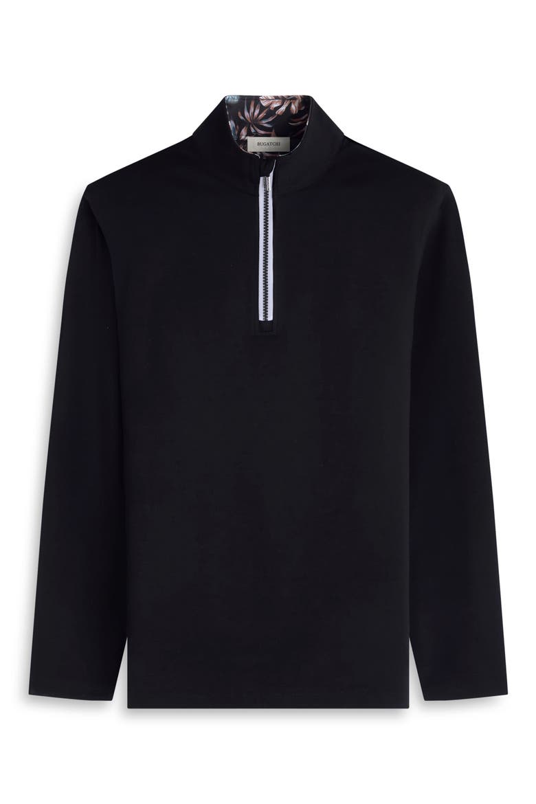 Solid Quarter Zip Pullover, Alternate, color, BLACK