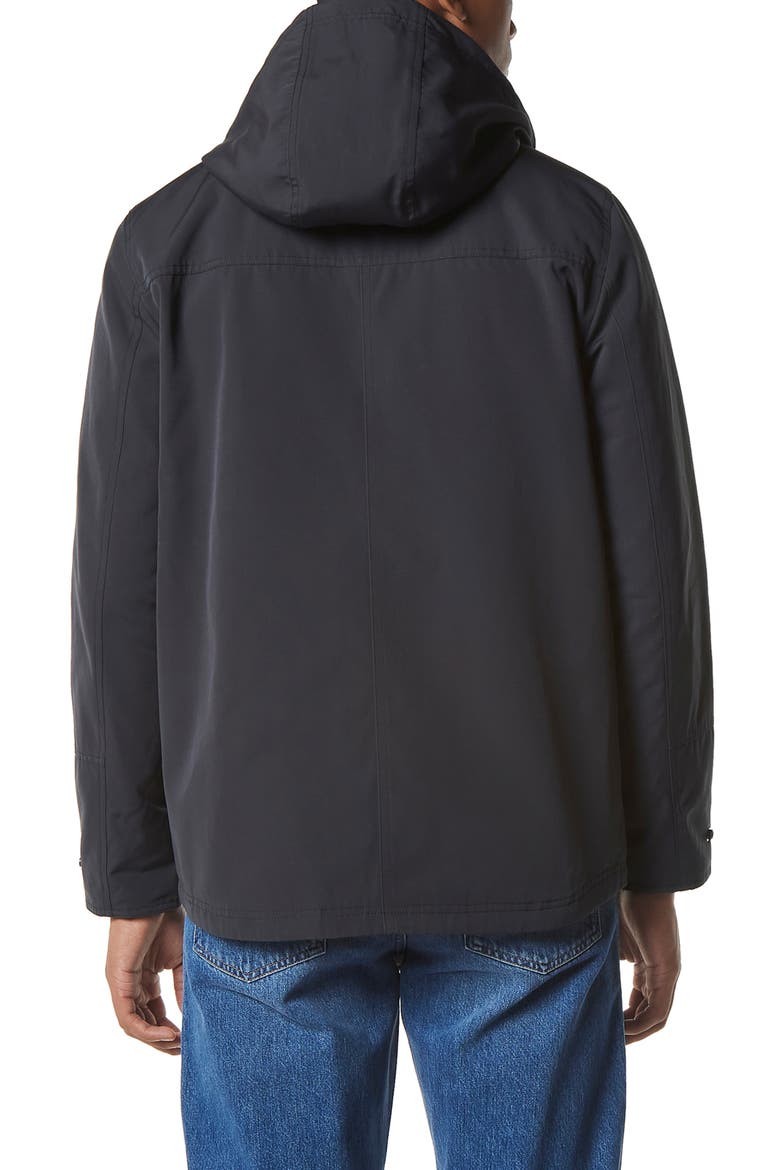 Marc New York Zenith Hooded Shirt Jacket, Alternate, color, BLACK