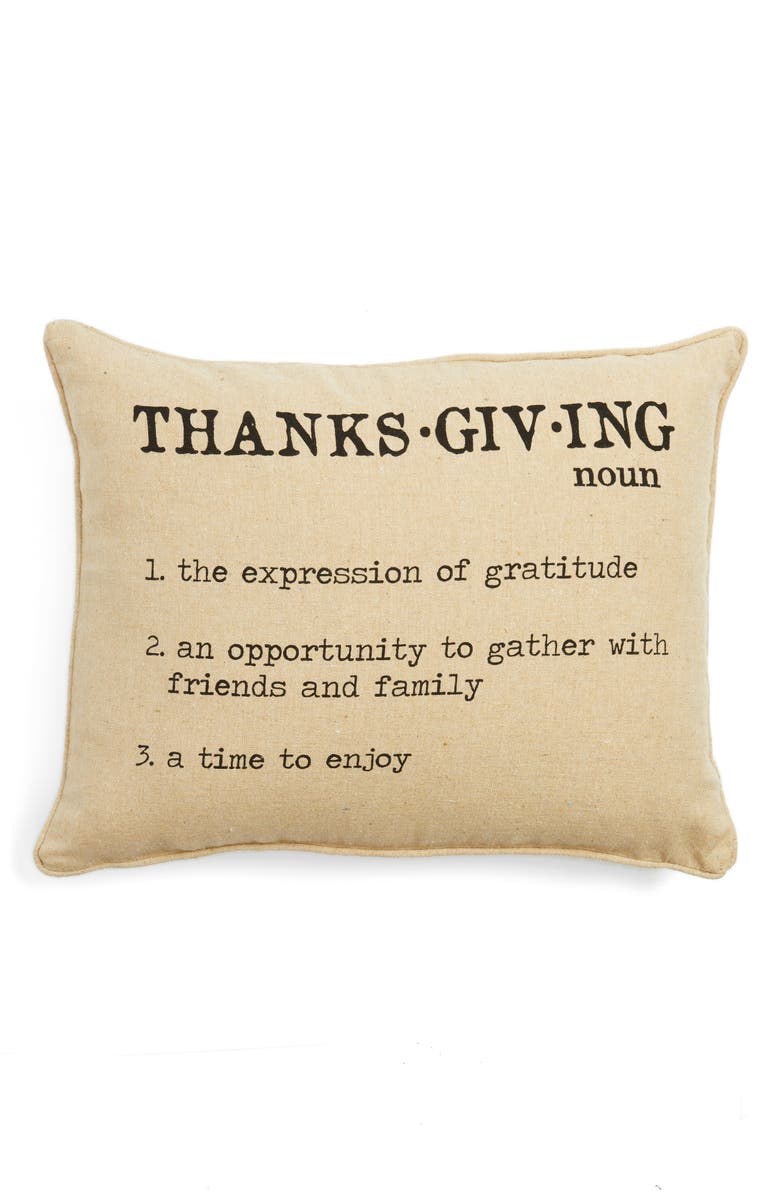 Levtex Thanksgiving Definition Accent Pillow, Main, color,