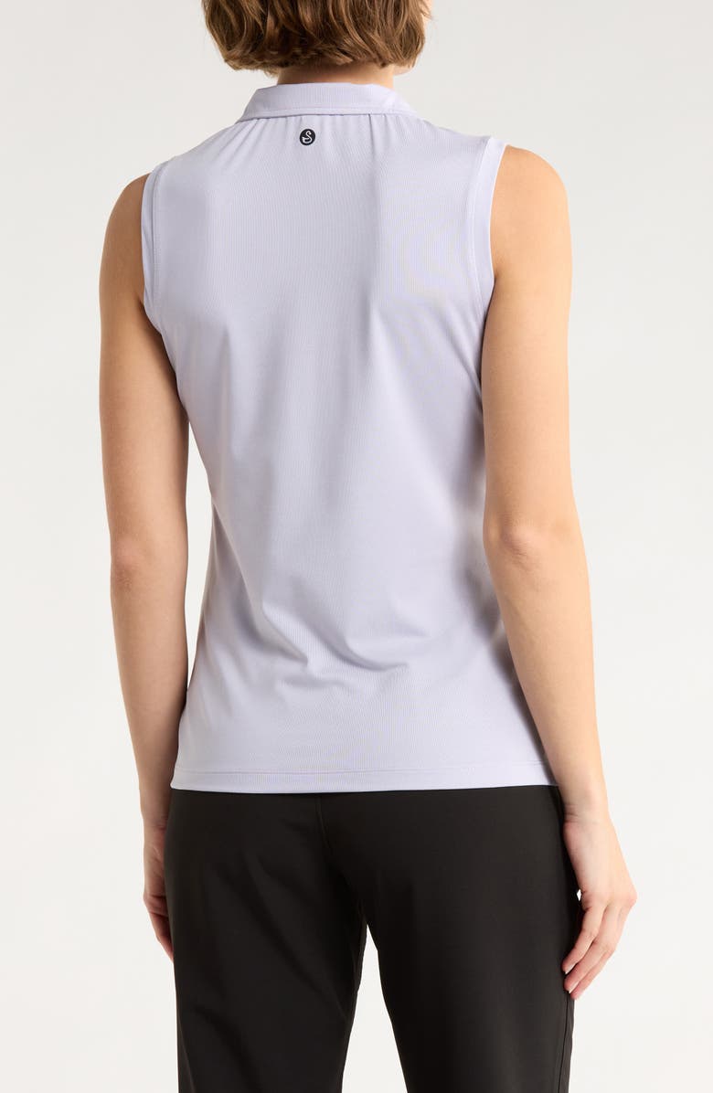 Swannies Brynn Sleeveless Half Zip Polo, Alternate, color, Lilac-Heather