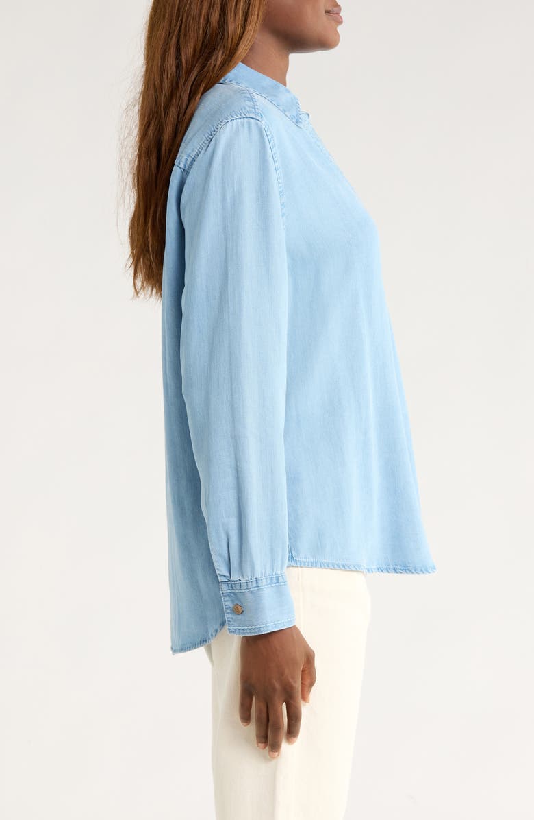 Tommy Bahama Chambray O'lei Popover Shirt, Alternate, color, Light Indigo Wash