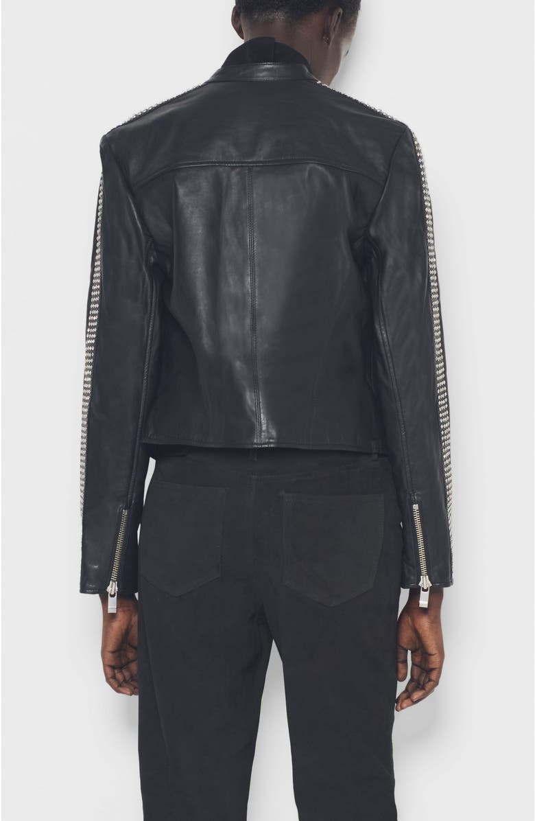 AS by DF Ryder Upcycled Leather Jacket, Alternate, color, Black
